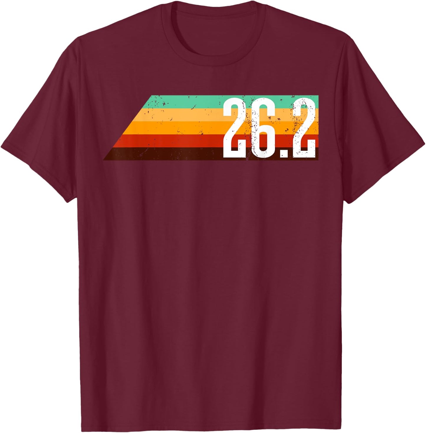 Retro 26.2 Miles Marathon Funny Vintage Athlete Outfit T-Shirt - T-Shirt | Maroon