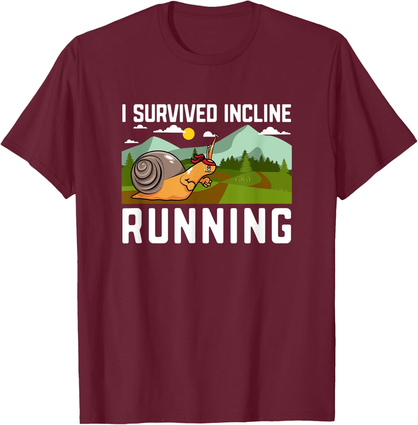 Incline Runners Treadmill Fitness Muscle Workout Hill Sprint T-Shirt - T-Shirt | Maroon