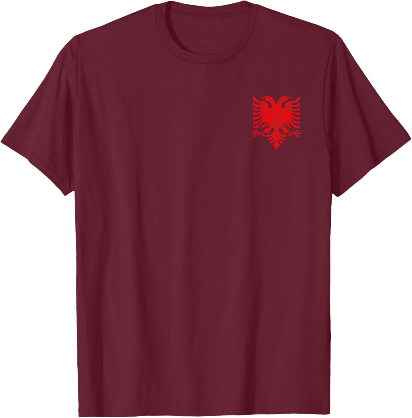 Albania National Flag Albanian Eagle Tirana T-Shirt - T-Shirt | Maroon
