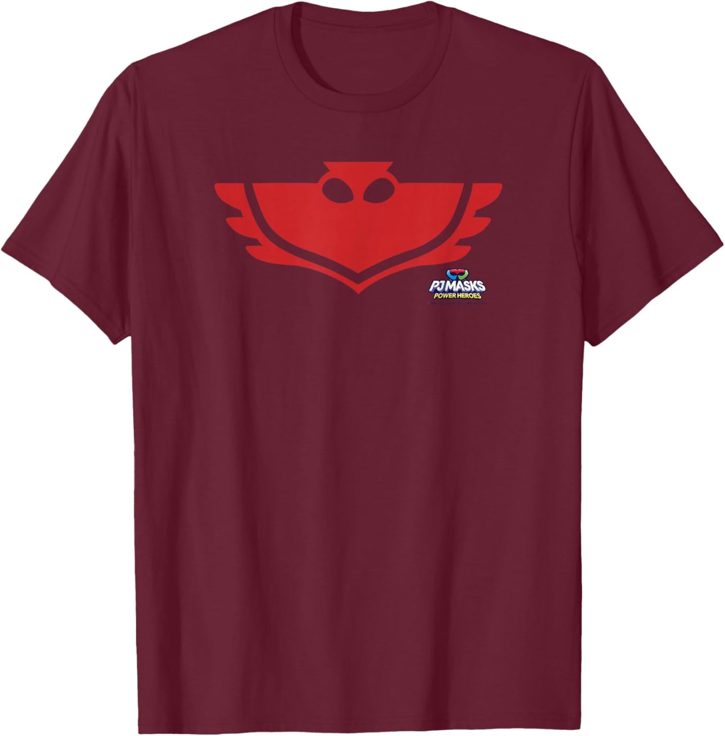 PJ Masks Owlette Eagle Owl Icon Power Logo V2 T-Shirt - T-Shirt | Maroon