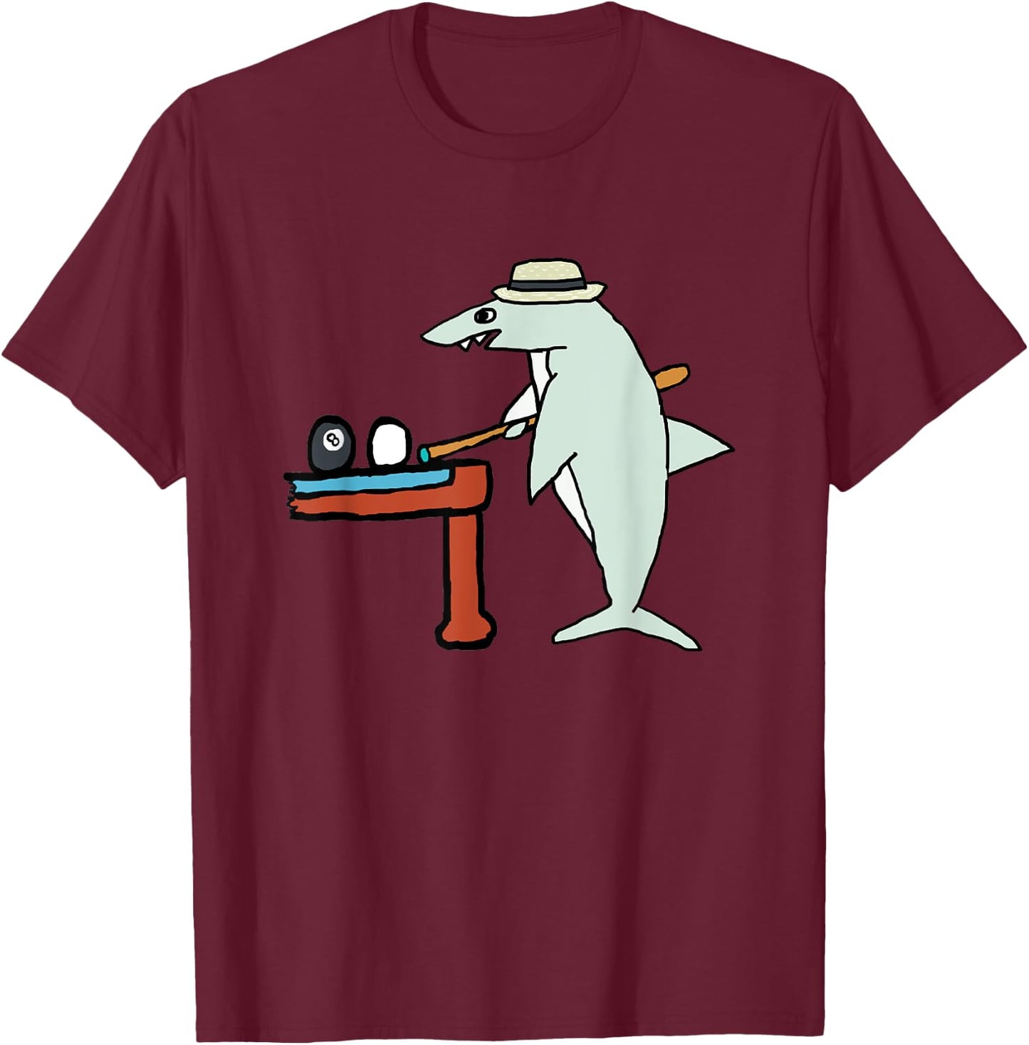 Pool Shark T-Shirt - T-Shirt | Maroon