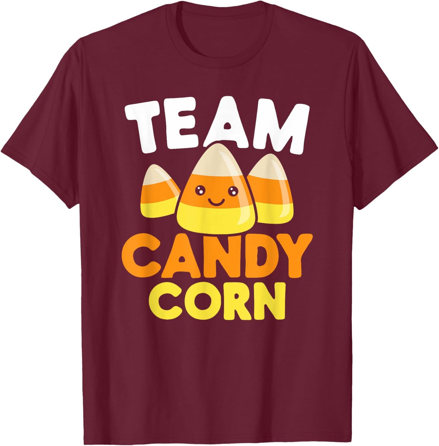 Team Candy Corn Funny Halloween T-Shirt - T-Shirt | Maroon