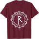 Raidho Nordic Rune Travel Viking Rune Symbol Glyph T-Shirt - T-Shirt | Maroon
