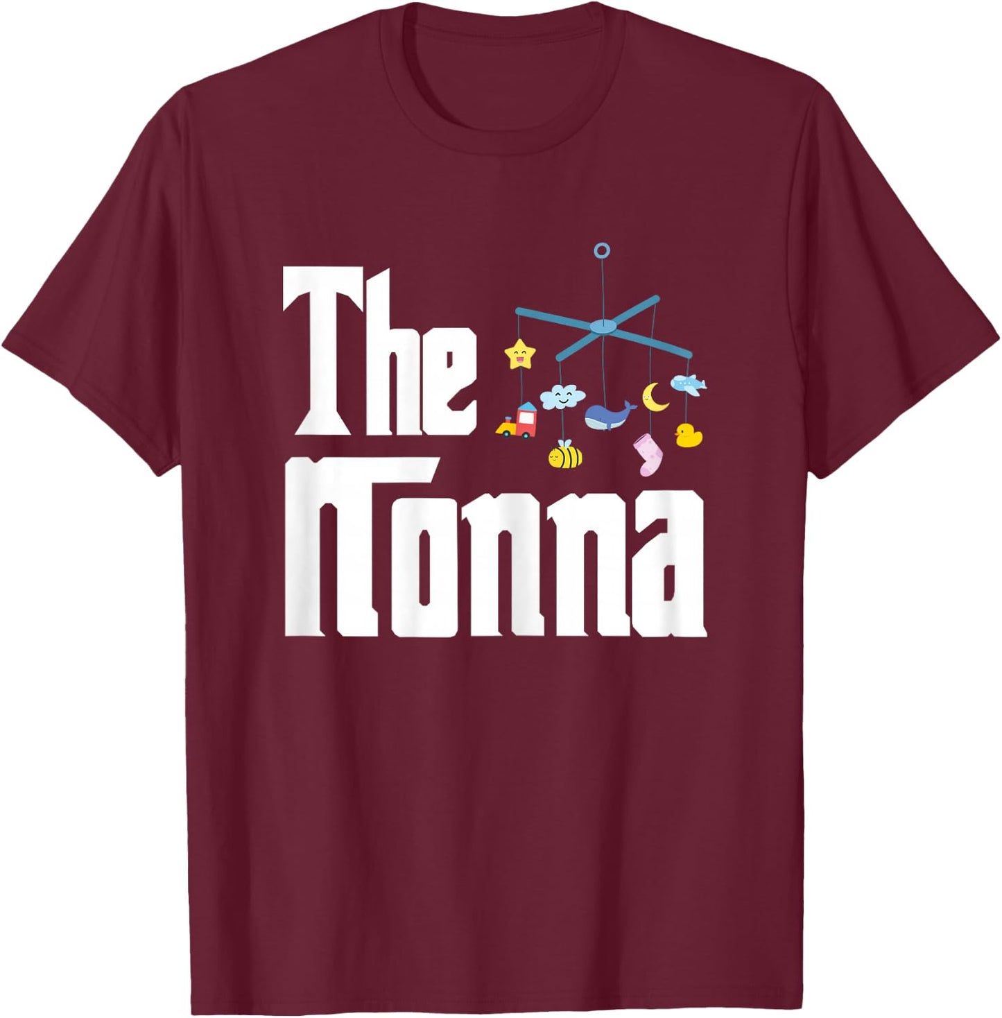 The Nonna | Grandma Grandmom | Grandmother T-Shirt - T-Shirt | Maroon