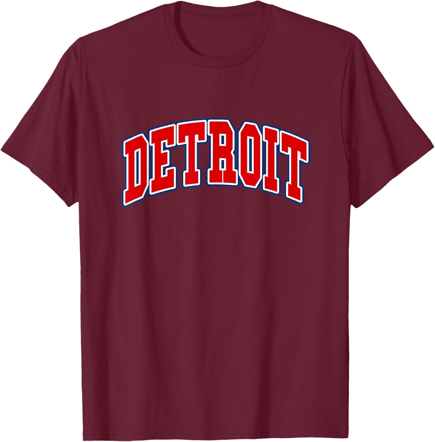 Detroit Hometown Pride - Throwback Design - Classic T-Shirt - T-Shirt | Maroon