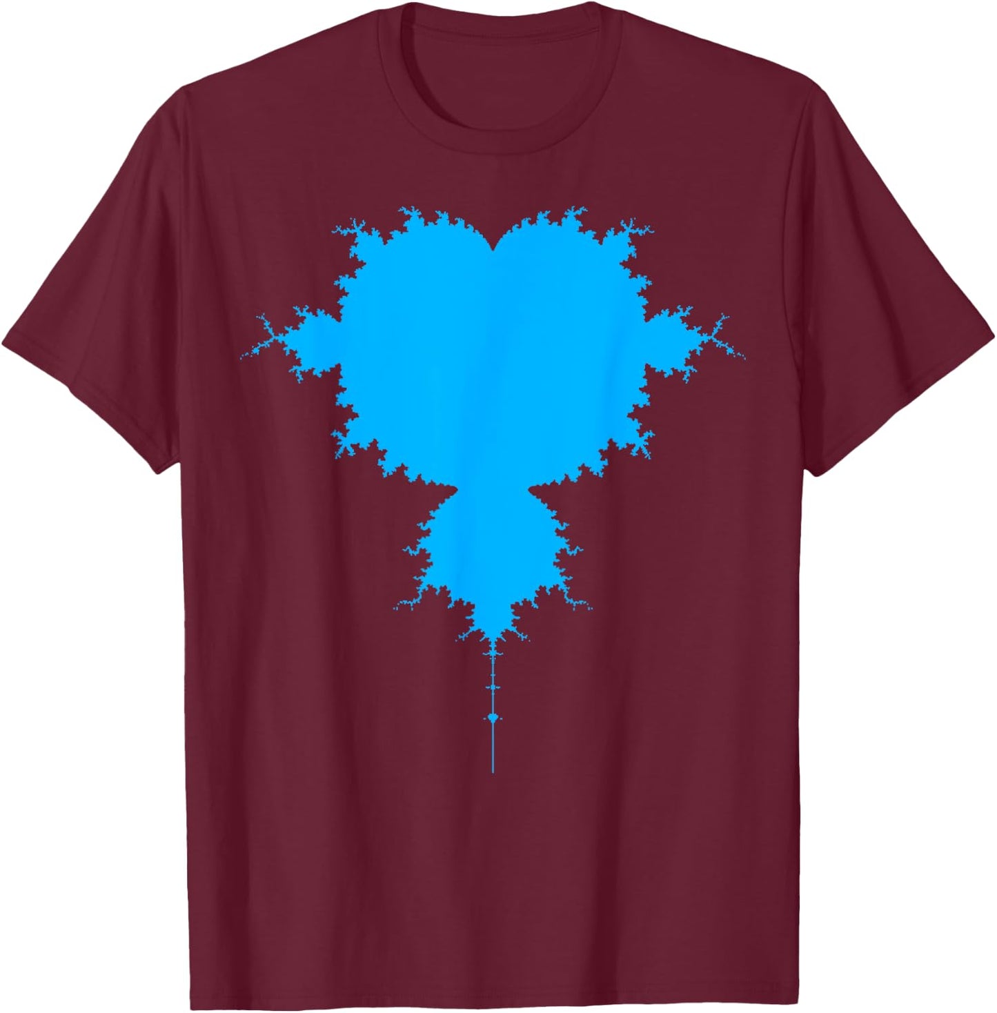 Nerdy Mandelbrot Fractal Chaos Physics Math Teacher Gift T-Shirt - T-Shirt | Maroon