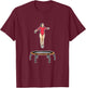 Trampolining Girl Drawing Trampoline Lover T-Shirt - T-Shirt | Maroon