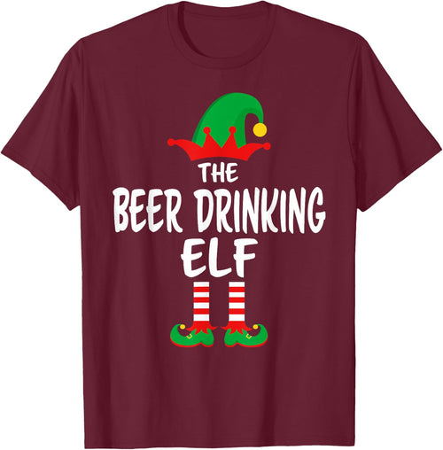 The Beer Drinking Elf Matching Family Christmas