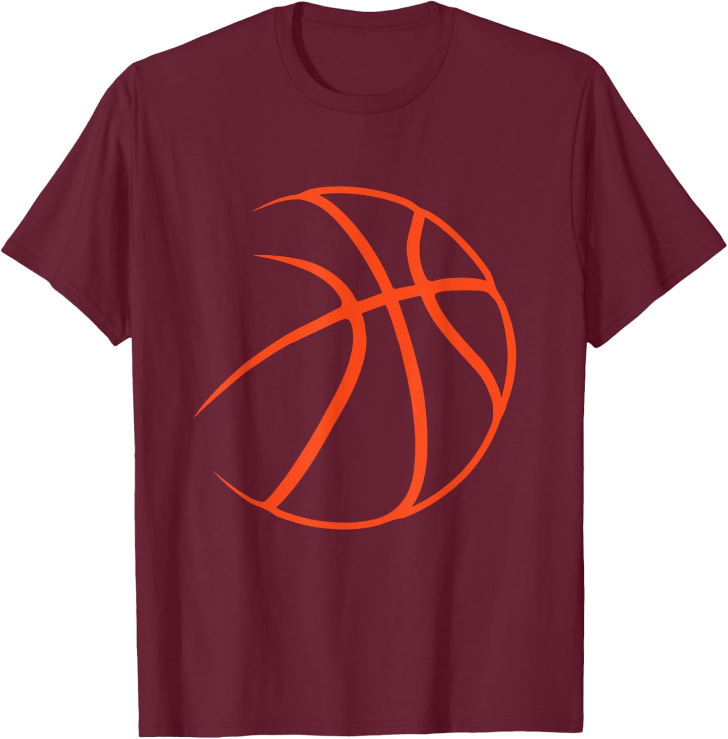 Silhouette Ball - Basketball Player Sports Lover Hoop T-Shirt - T-Shirt | Maroon