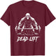 Funny Dead Lift Grim Reaper Halloween Gym Weights Training T-Shirt - T-Shirt | Maroon