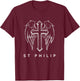 St Philip the Apostle Traditional Catholic Prayer Angel Idea T-Shirt - T-Shirt | Maroon