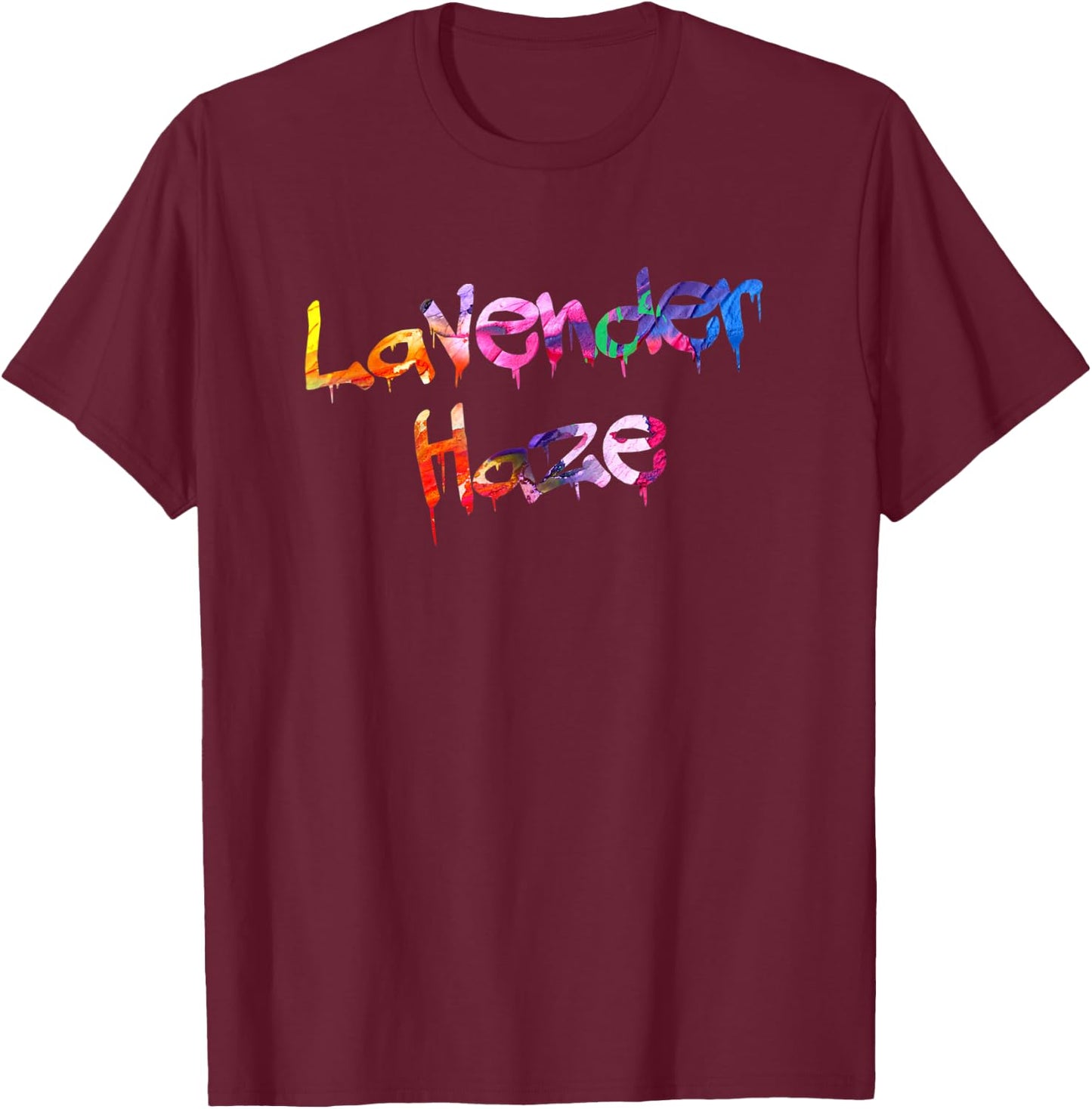 Lavender Haze Paint Drip Gift Music Fan T-Shirt - T-Shirt | Maroon