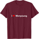 I Heart Wonyoung T-Shirt - T-Shirt | Maroon