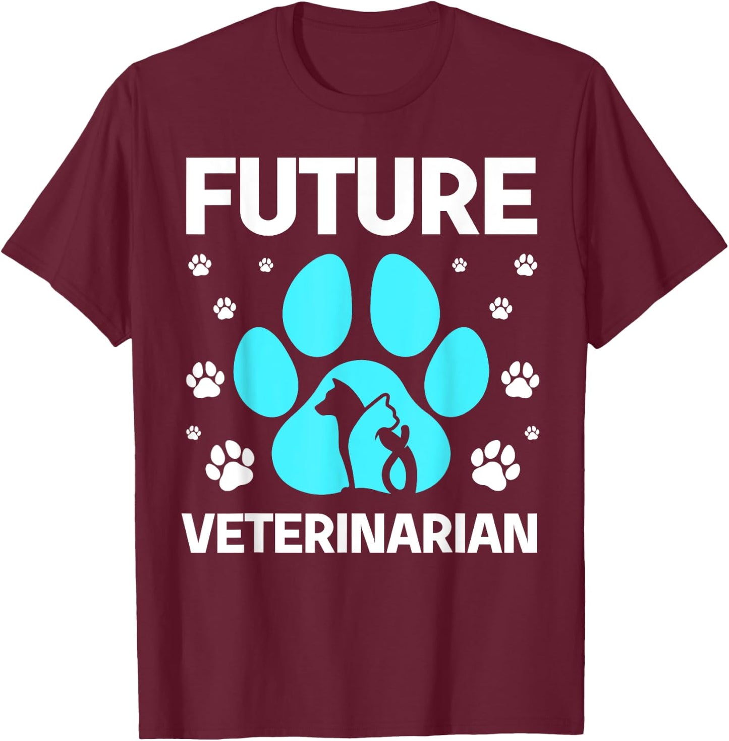 Cool Future Veterinarian Art Women Kids Veterinary T-Shirt - T-Shirt | Maroon