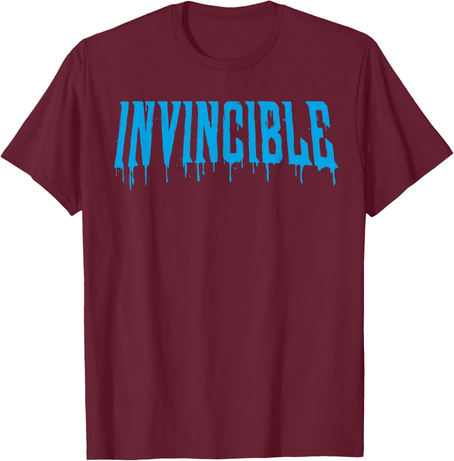 Invincible - Paint Drip Logo T-Shirt - T-Shirt | Maroon