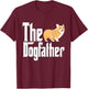 Corgi Dog Dad Dogfather Dogs Daddy Father T-Shirt - T-Shirt | Maroon