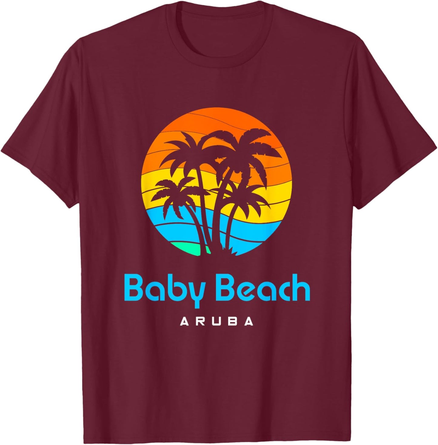 Baby Beach Aruba T-Shirt - T-Shirt | Maroon