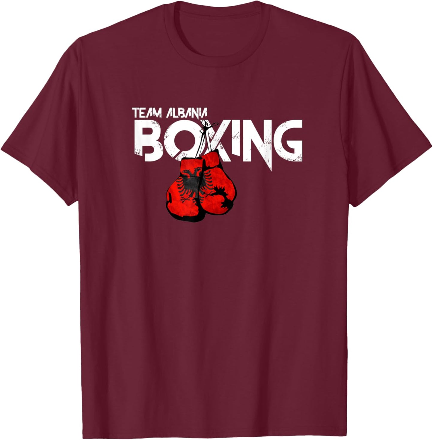 Albania Team Boxing T-Shirt - T-Shirt | Maroon