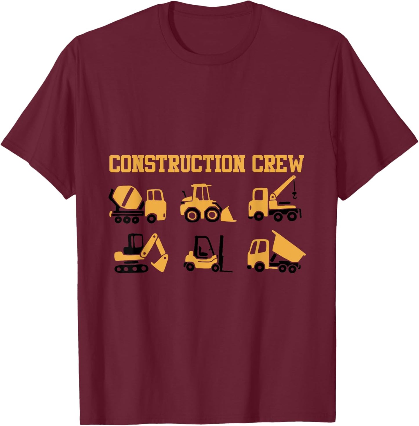 Construction Crew Concrete Worker Costume Concrete Fans T-Shirt - T-Shirt | Maroon