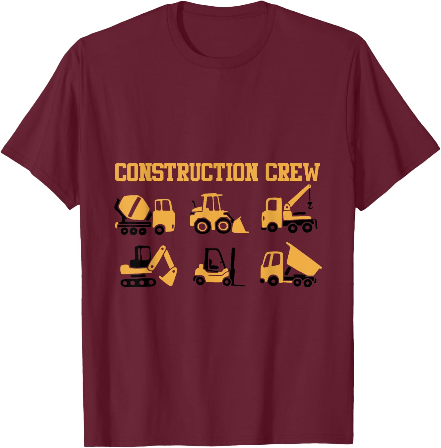 Construction Crew Concrete Worker Costume Concrete Fans T-Shirt - T-Shirt | Maroon