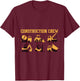 Construction Crew Concrete Worker Costume Concrete Fans T-Shirt - T-Shirt | Maroon
