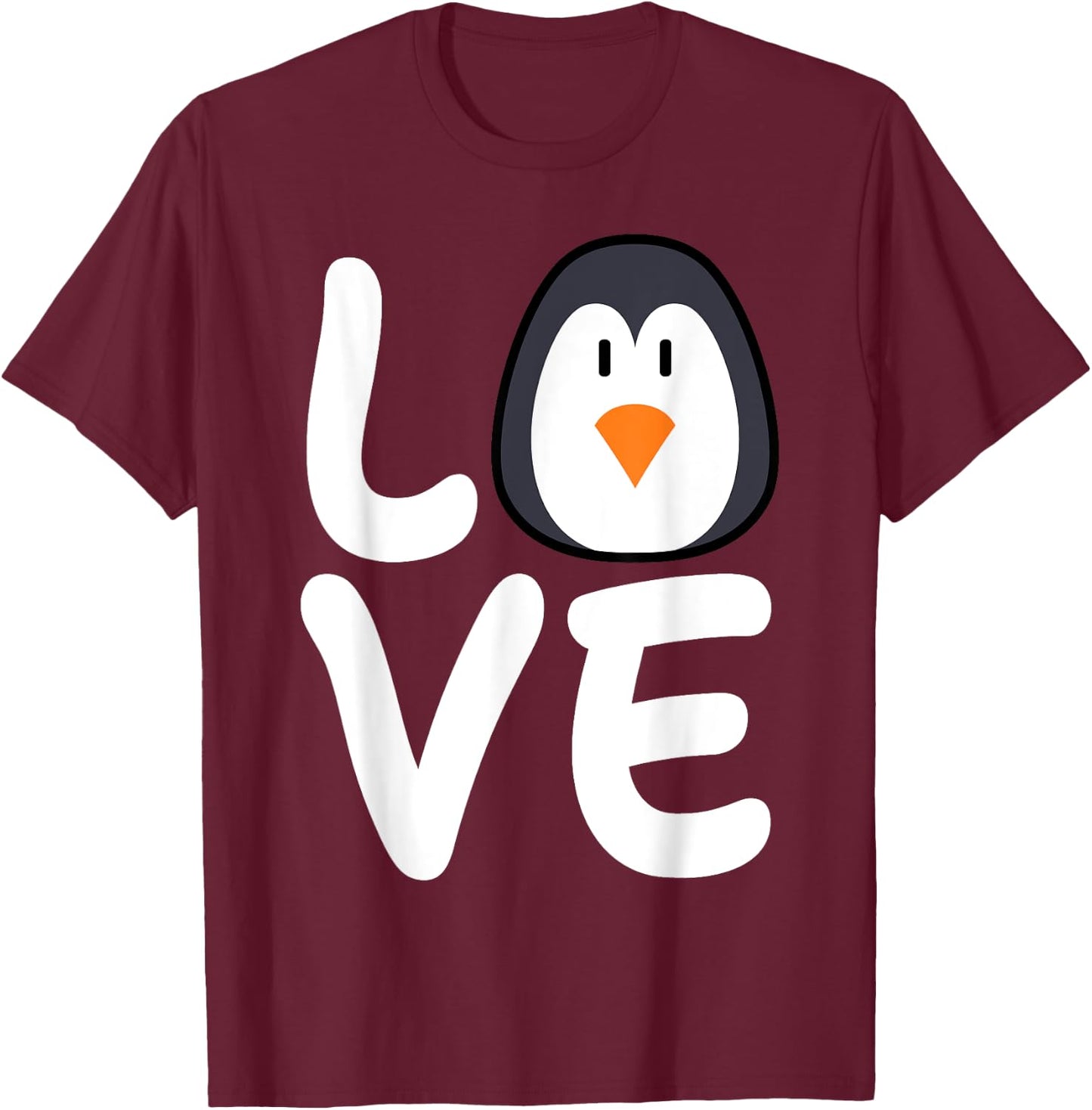 LOVE Penguins Shirt | Penguin Lover Shirt | Cool Penguin T-Shirt - T-Shirt | Maroon