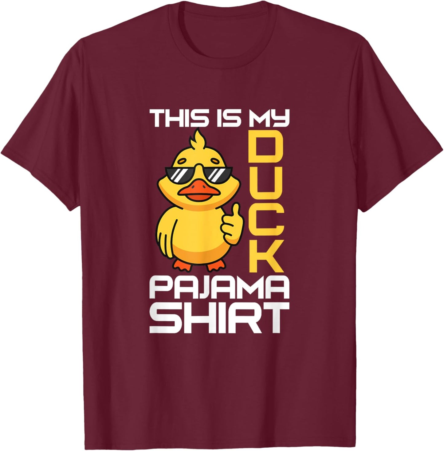 This Is My Duck Pajama Rubber Ducks Slumber Pajamas Party T-Shirt - T-Shirt | Maroon