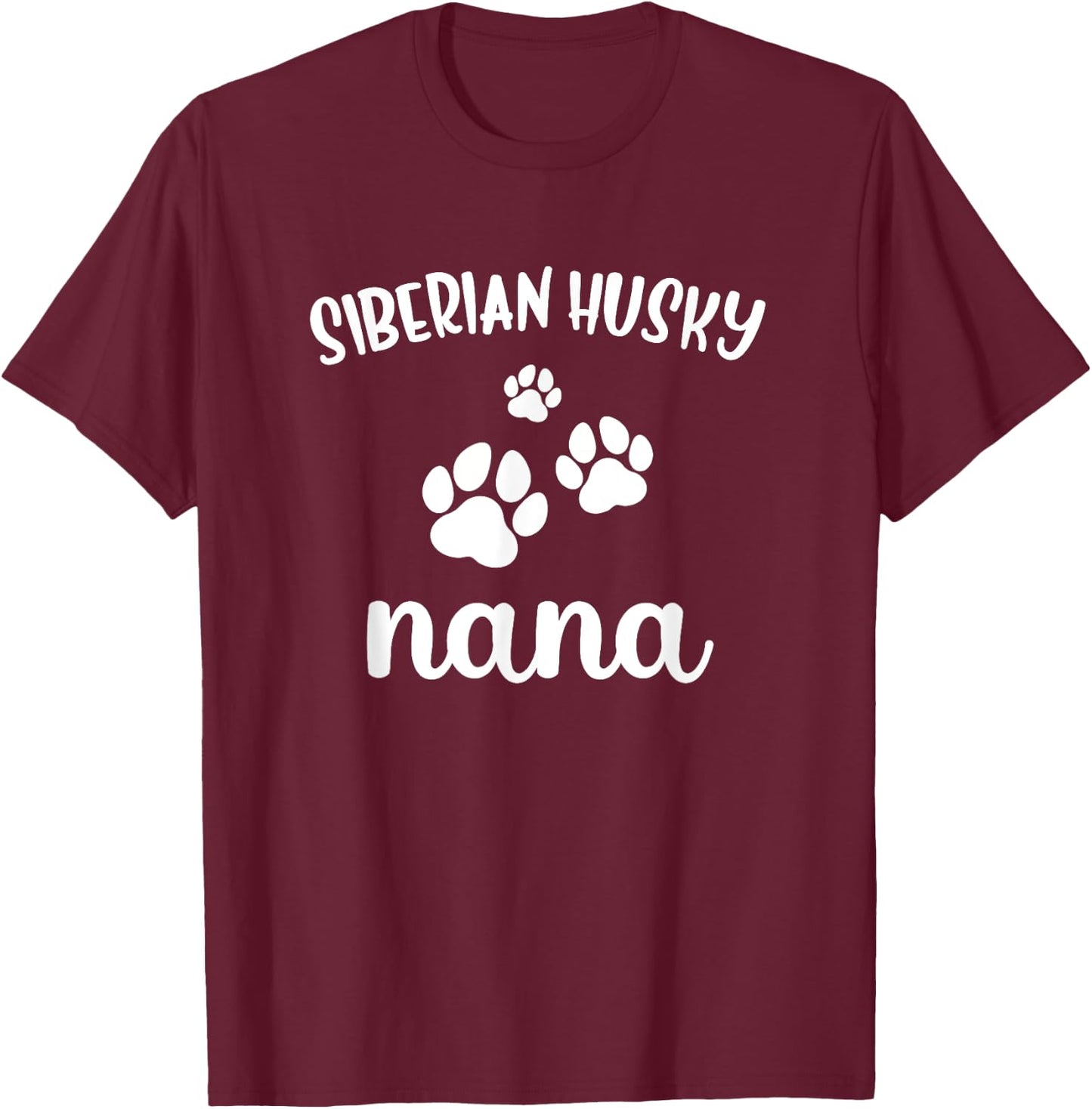Siberian Husky Nana Cute Dog Chukcha T-Shirt - T-Shirt | Maroon