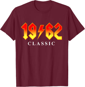 1962 Classic Rock 60th Birthday T-Shirt - T-Shirt | Maroon