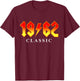 1962 Classic Rock 60th Birthday T-Shirt - T-Shirt | Maroon