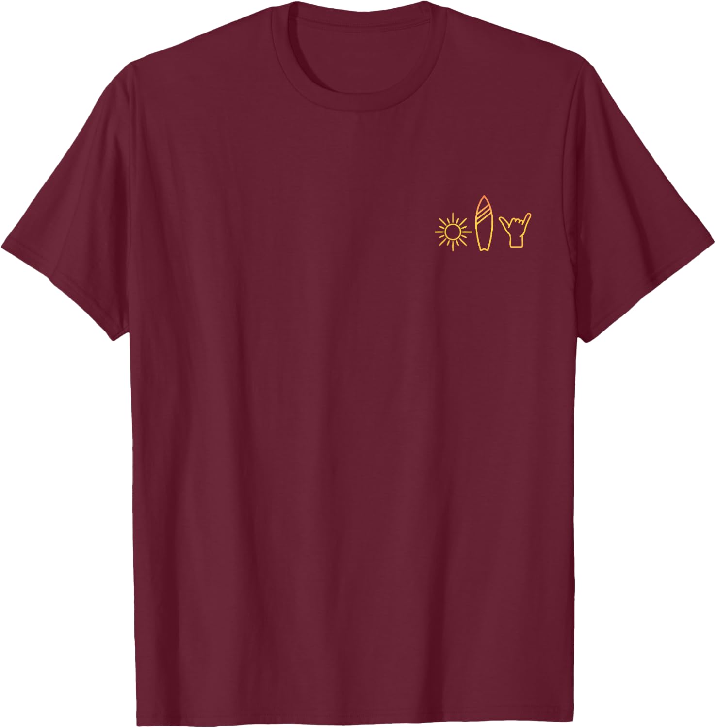 Surfer Surfboard Vintage Surfing Beach Summer Surf T-Shirt - T-Shirt | Maroon