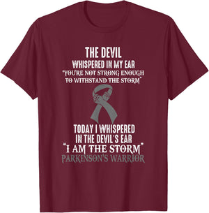 I Am The Storm Parkinson'S Awareness Warrior T-Shirt - T-Shirt | Maroon