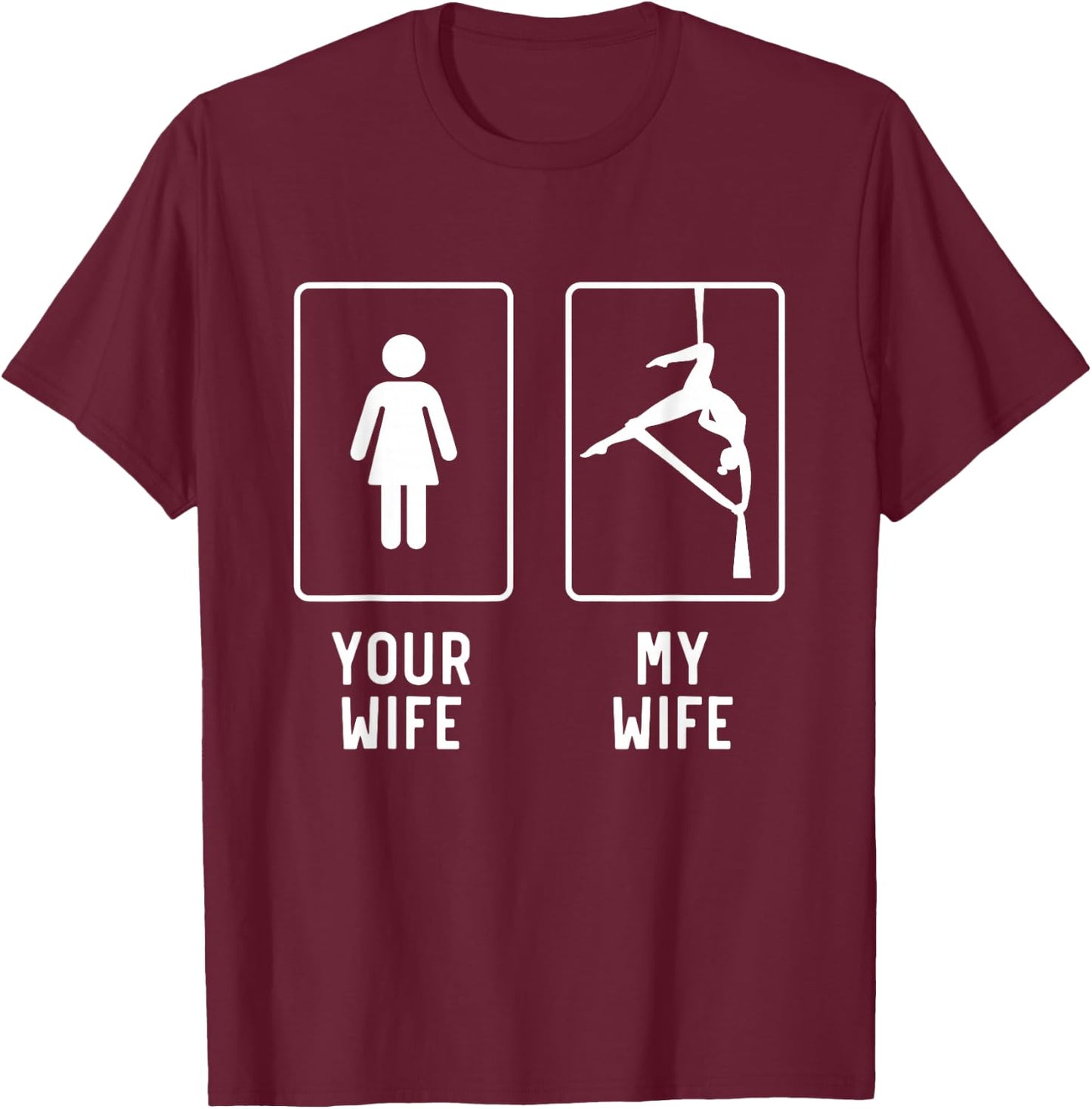 Hammock Silk Wife Funny Aerial Yoga Gifts For Husband T-Shirt - T-Shirt | Maroon