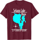 Modern Sebago Lake, Maine T-Shirt - T-Shirt | Maroon