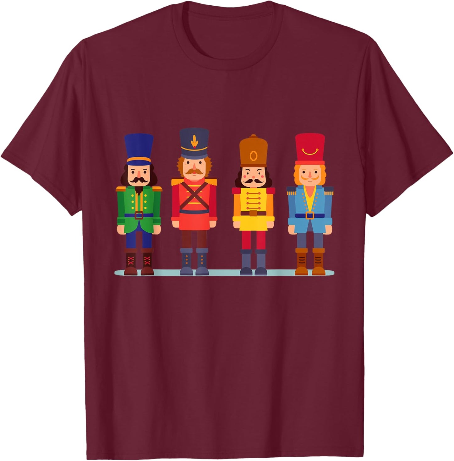 Funny Xmas Ballet Squad Toy Soldier Christmas Nutcracker T-Shirt - T-Shirt | Maroon