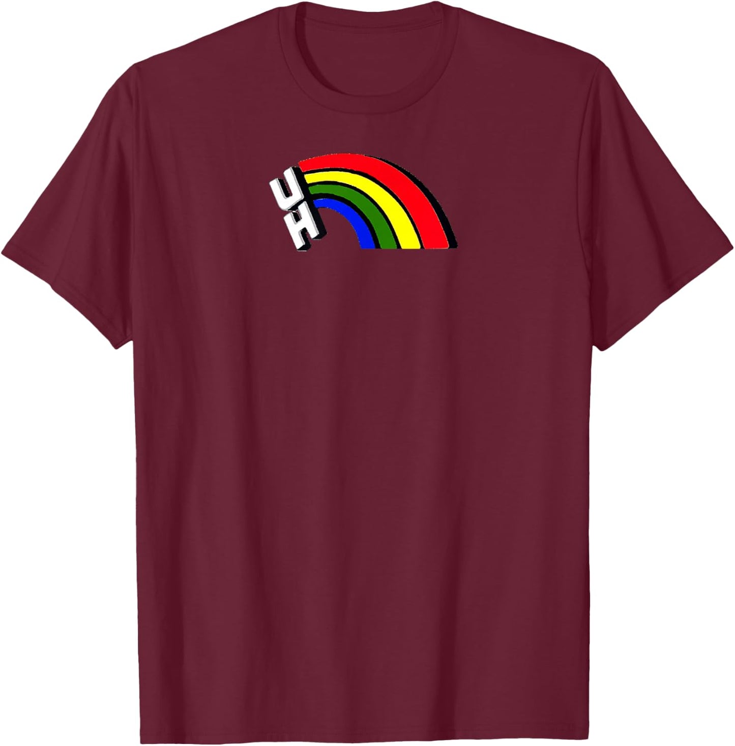 Hawaii Rainbow University Football Sports Logo T-Shirt - T-Shirt | Maroon
