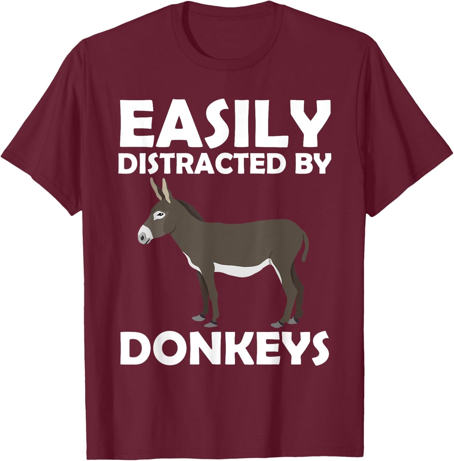 Cool Donkey Women Mule Horse Equine Safari Zookeeper T-Shirt - T-Shirt | Maroon