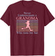 Never Underestimate a Grandma Who Runs | Running Grandmother T-Shirt - T-Shirt | Maroon