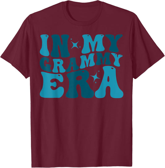 In My Grammy Era Lover Groovy Retro Mom Mother's Day T-Shirt - T-Shirt | Maroon