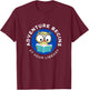 Adventure Begins Here Summer Reading 2024- Owl reading T-Shirt - T-Shirt | Maroon
