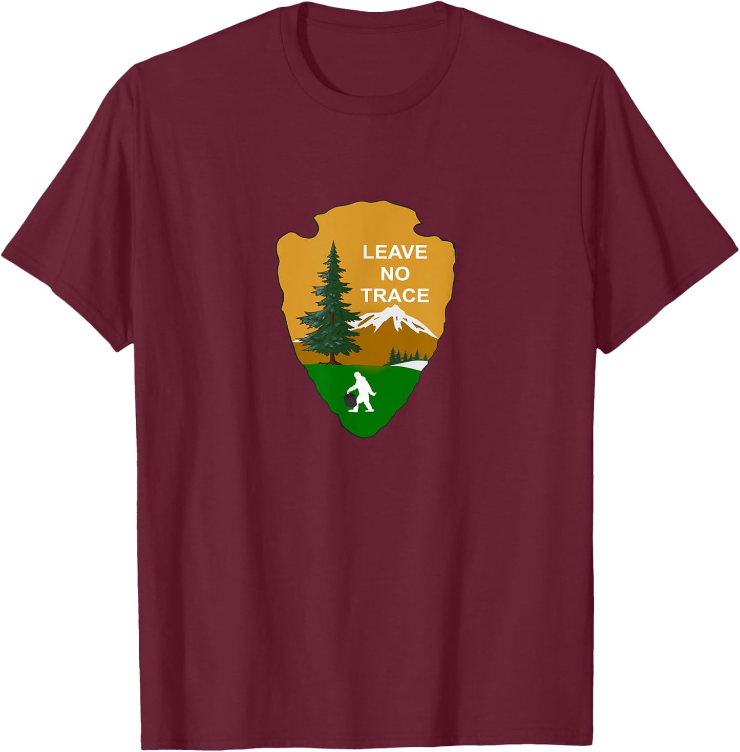 Leave No Trace National Parks Edition T-Shirt - T-Shirt | Maroon