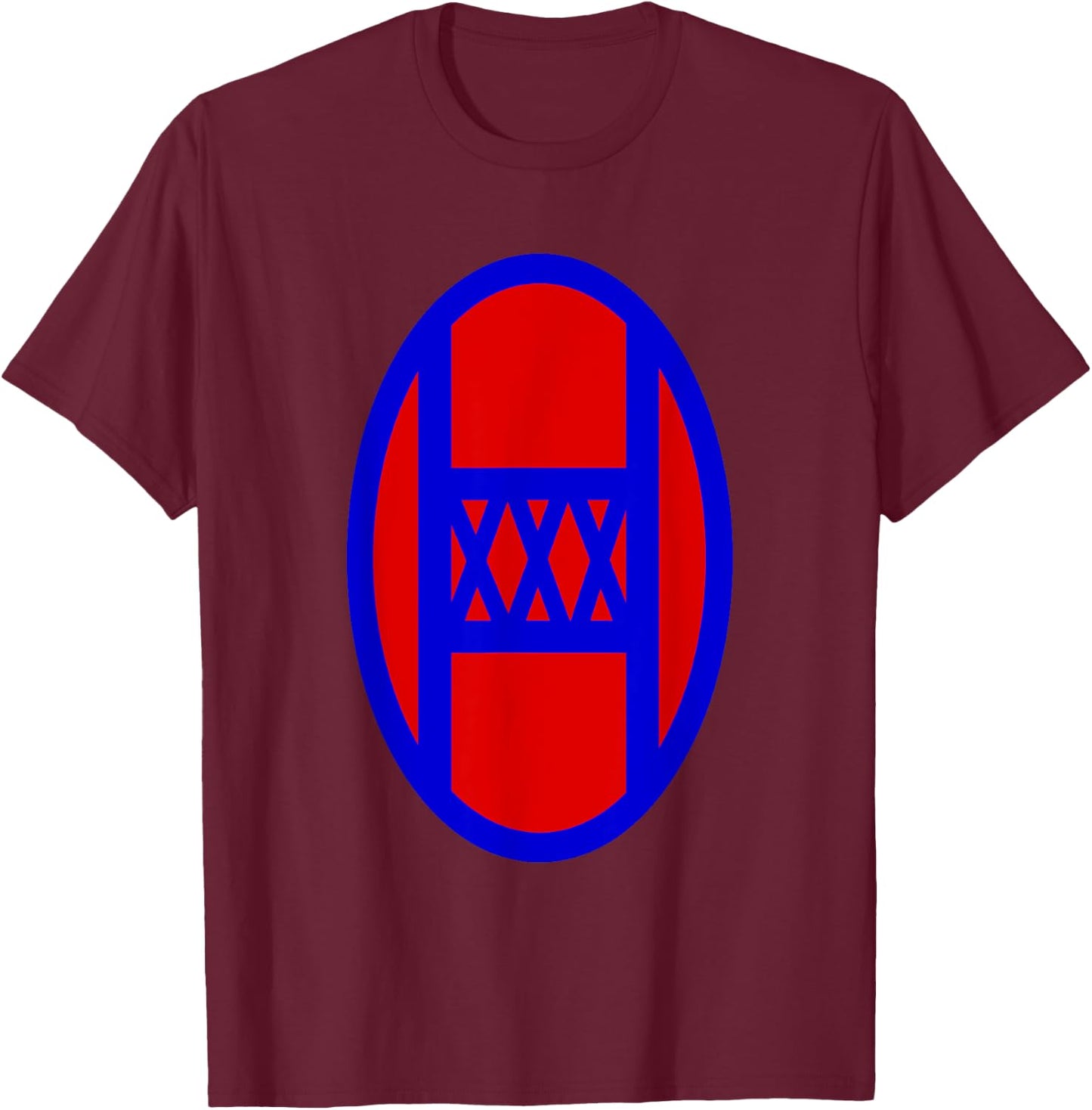 30th Armored Brigade Combat Team Patch - 30th ABCT T-Shirt - T-Shirt | Maroon