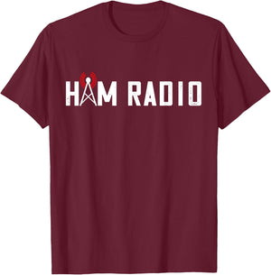 Tower Amateur Radio Ham Radio Operator Ham Radio Frequency T-Shirt - T-Shirt | Maroon
