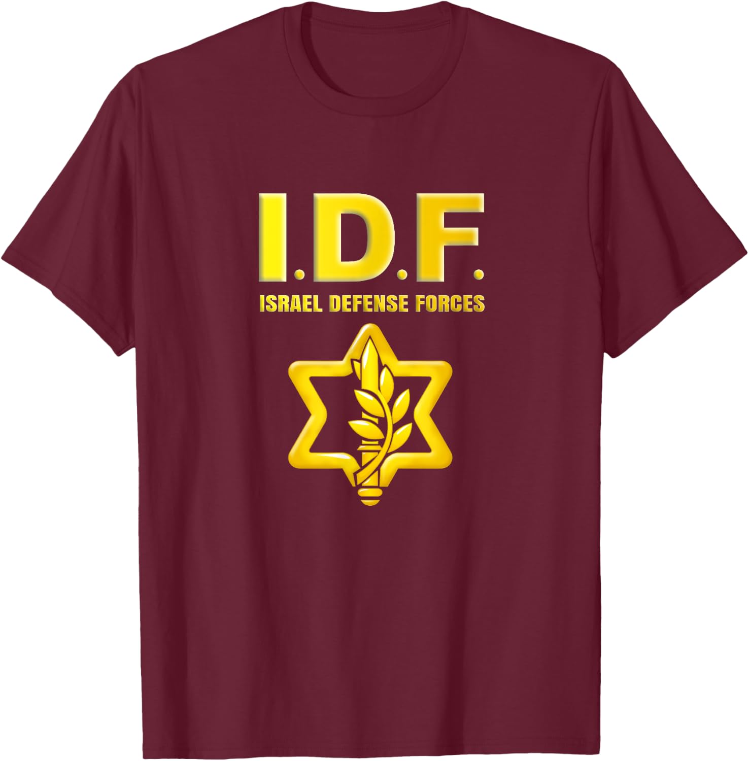 Israel Defense Forces shirt IDF Tzahal Krav Maga T-Shirt - T-Shirt | Maroon