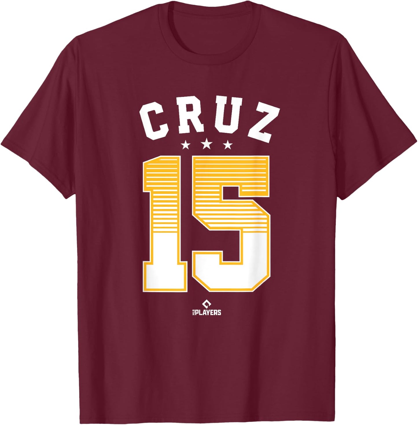 Oneil Cruz 15 Pittsburgh MLBPA T-Shirt - T-Shirt | Maroon