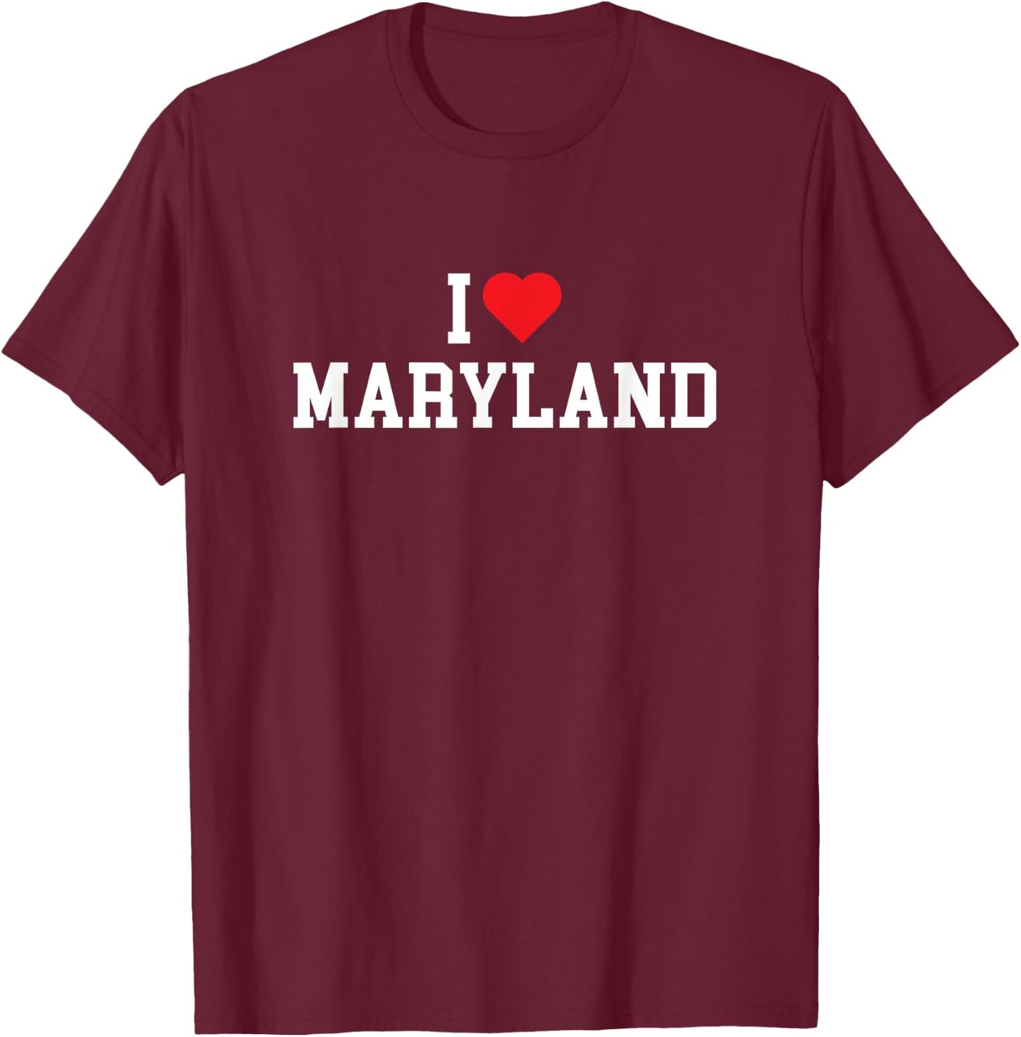 Maryland - I Love Maryland - Throwback Design - Classic T-Shirt - T-Shirt | Maroon