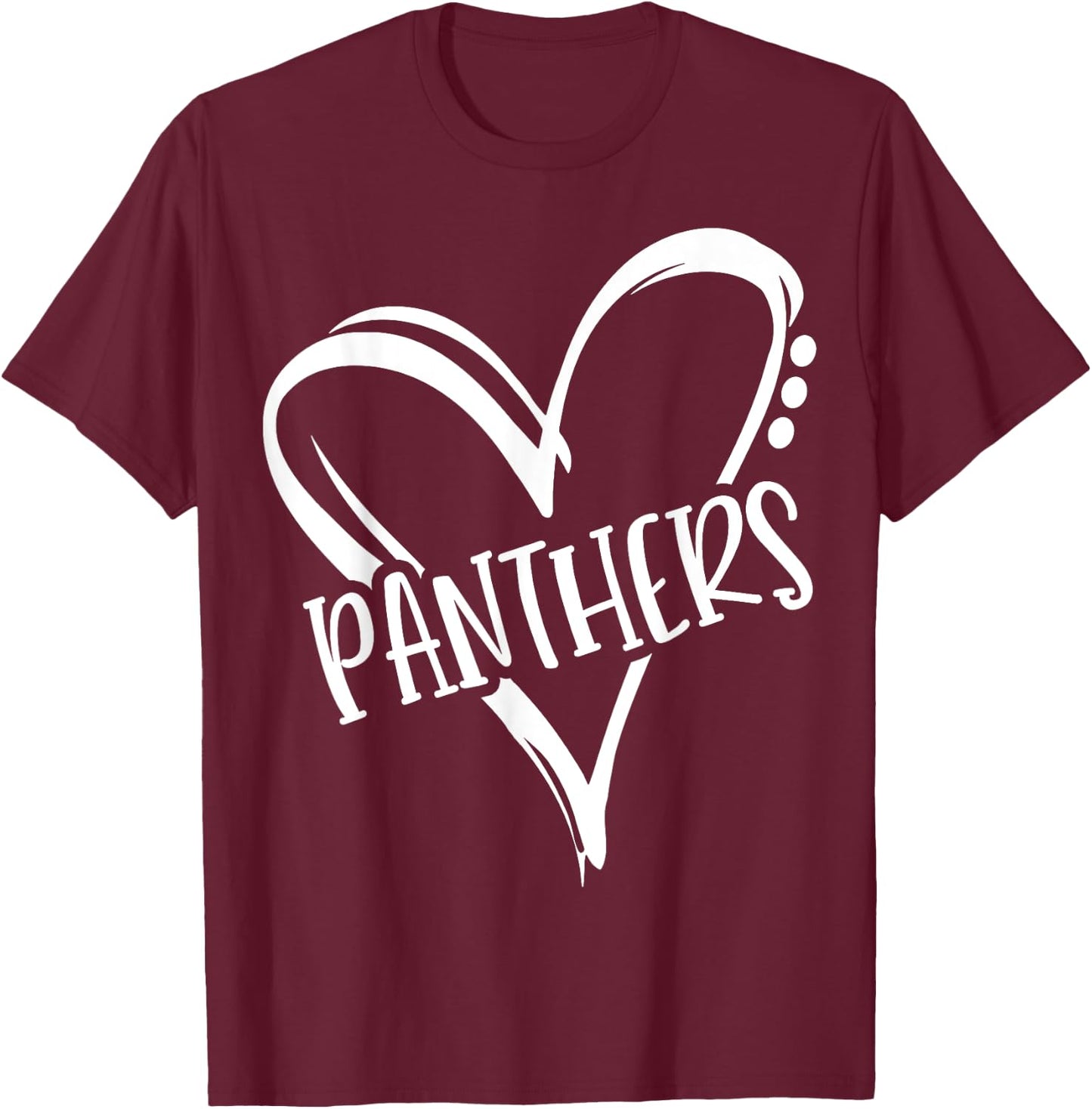Retro Panthers Mascot, School Spirit, Panthers Sports T-Shirt - T-Shirt | Maroon