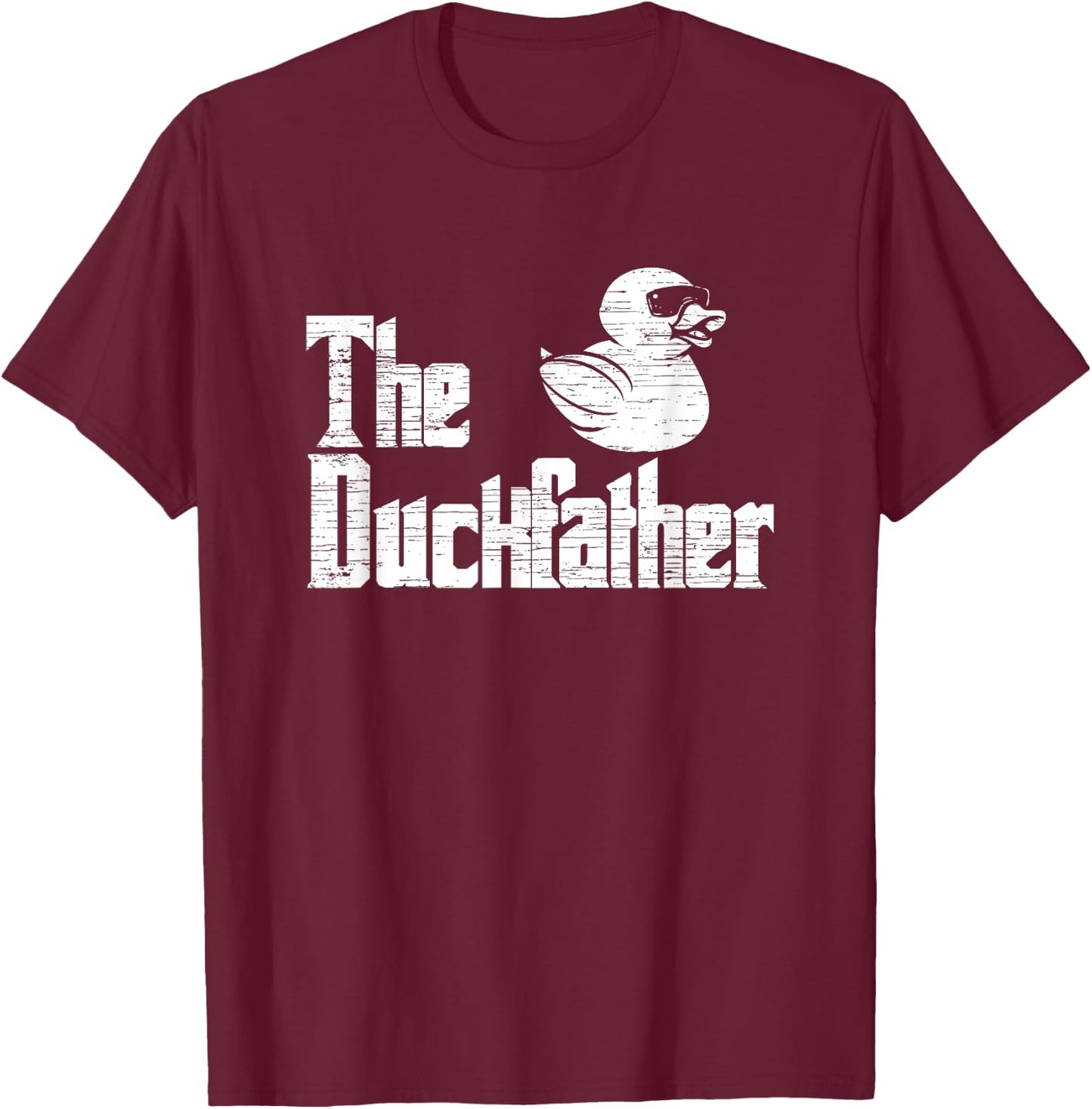 The Duckfather - Funny Rubber Duck T-Shirt - T-Shirt | Maroon