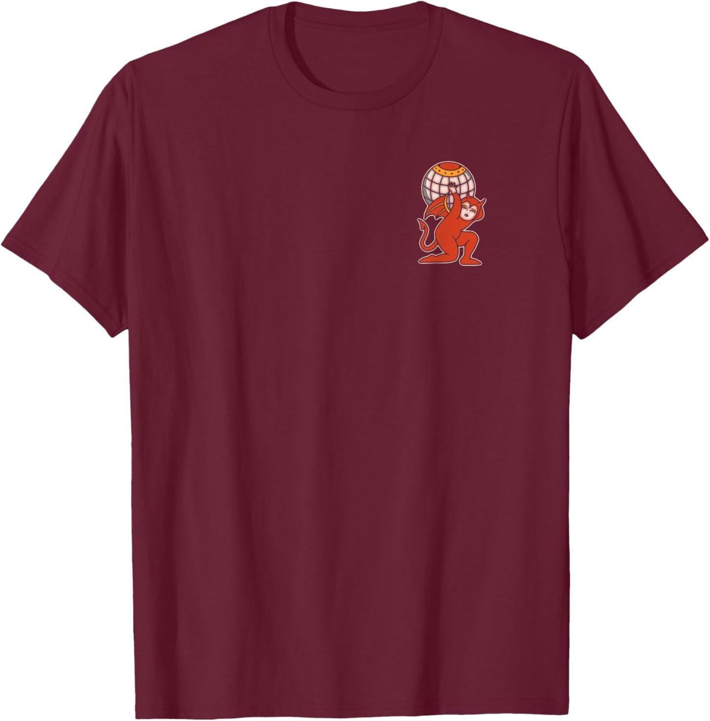 Moth Flash American Traditional Tattoo Old School Devil Edgy T-Shirt - T-Shirt | Maroon