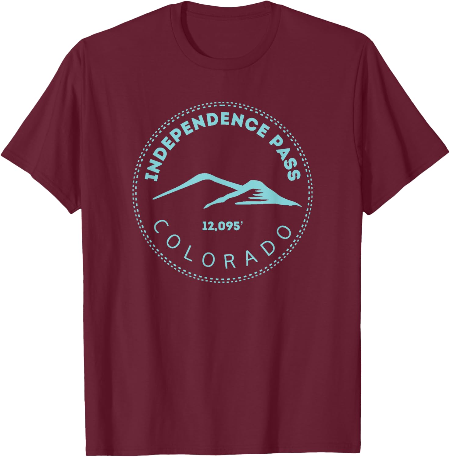 Independence Pass Elevated Colorado Mountain T-Shirt - T-Shirt | Maroon
